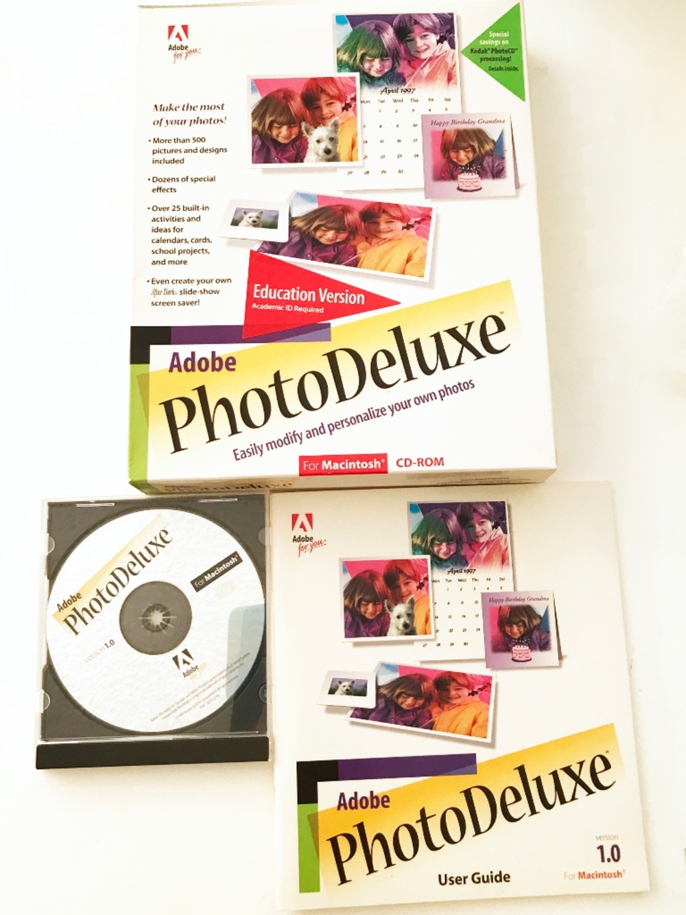 NWOT Adobe PhotoDeluxe 1.0 Education Version